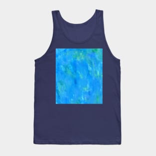 Blue and green color paint Tank Top